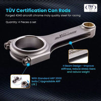 MAX PEEDING RODS 4x Connecting Rods Rod Fit For Mazda Miata MX51.616v 1.8 133mm Conrods ARP2000 - image 3