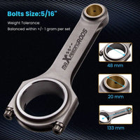 MAX PEEDING RODS 4x Connecting Rods Rod Fit For Mazda Miata MX51.616v 1.8 133mm Conrods ARP2000 - image 5
