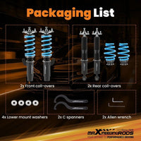 MAX PEEDING RODS 24 Ways Adjustable Damper Spring Coilover Shock Absorbe Kit Fit For BMW E46 3 Series - image 6