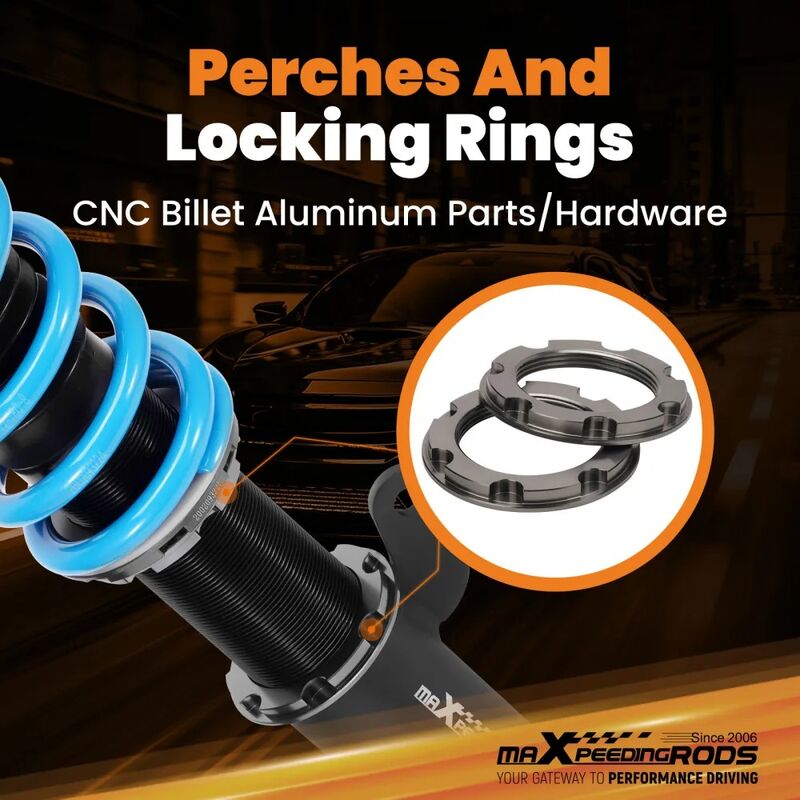MAX PEEDING RODS 24 Ways Adjustable Damper Spring Coilover Shock Absorbe Kit Fit For BMW E46 3 Series - image 14