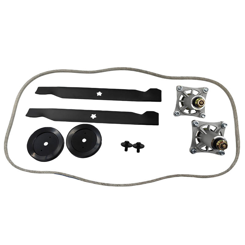 Deck Rebuild Kit Fit For 42" Husqvarna Craftsman Spindles Belt Pulley Blades - image 1