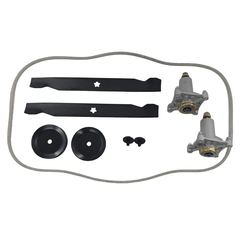 Deck Rebuild Kit Fit For 42" Husqvarna Craftsman Spindles Belt Pulley Blades - image 2
