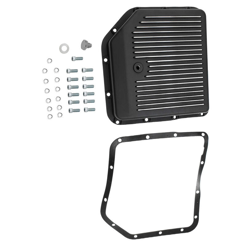 Automatic Transmission Oil Pan Aluminum Finned Black GM Turbo TH350 Extra Capacity - image 2