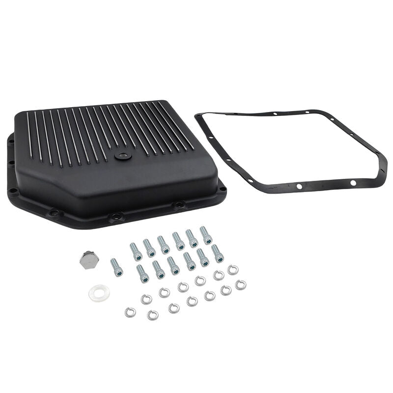 Automatic Transmission Oil Pan Aluminum Finned Black GM Turbo TH350 Extra Capacity - image 9