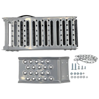 2-In-1 Multi-Use Foldable Steel Car Ramp Grey Sturdy For Loading Or Elevation - image 2