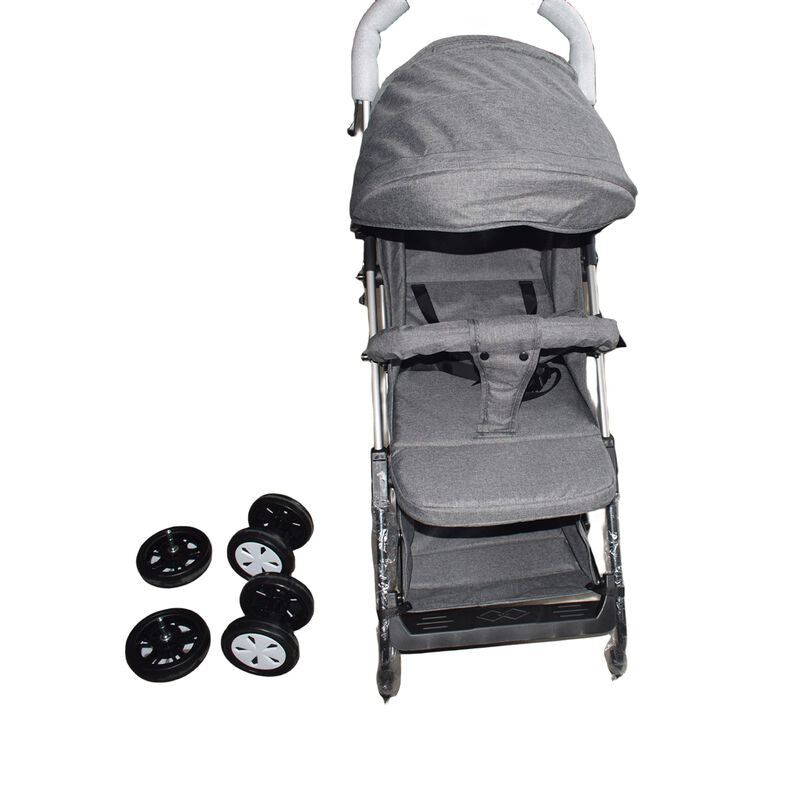 Grey Baby Stroller Foldable Carriage Infant Travel Pram Kids Toddler Pushchair - image 3