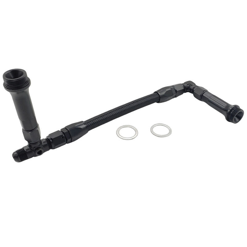 1 x Carburettor Inlet Rail Kit -6AN Black Finish Fit For Holley Dual Fuel Line - image 2