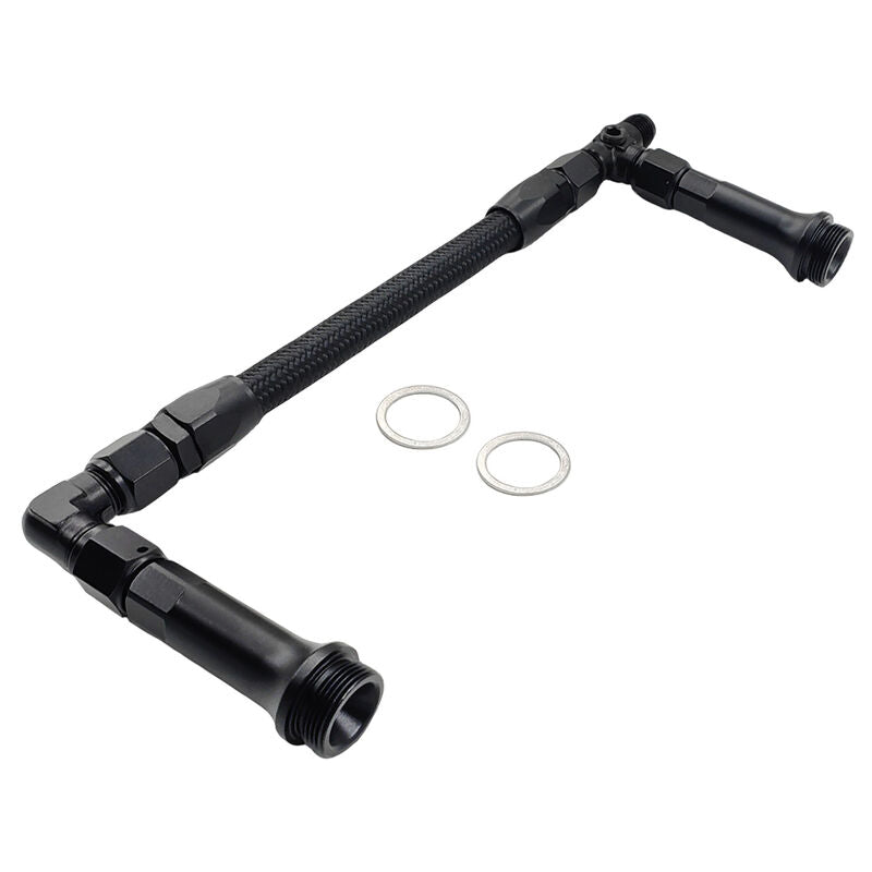 1 x Carburettor Inlet Rail Kit -6AN Black Finish Fit For Holley Dual Fuel Line - image 3
