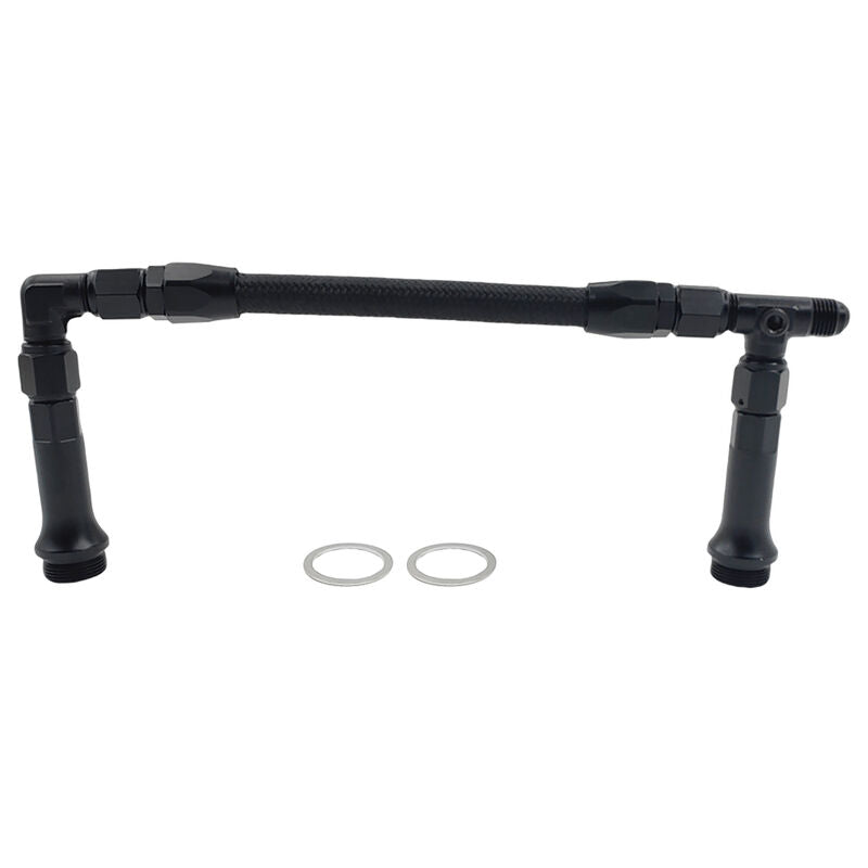 1 x Carburettor Inlet Rail Kit -6AN Black Finish Fit For Holley Dual Fuel Line - image 4