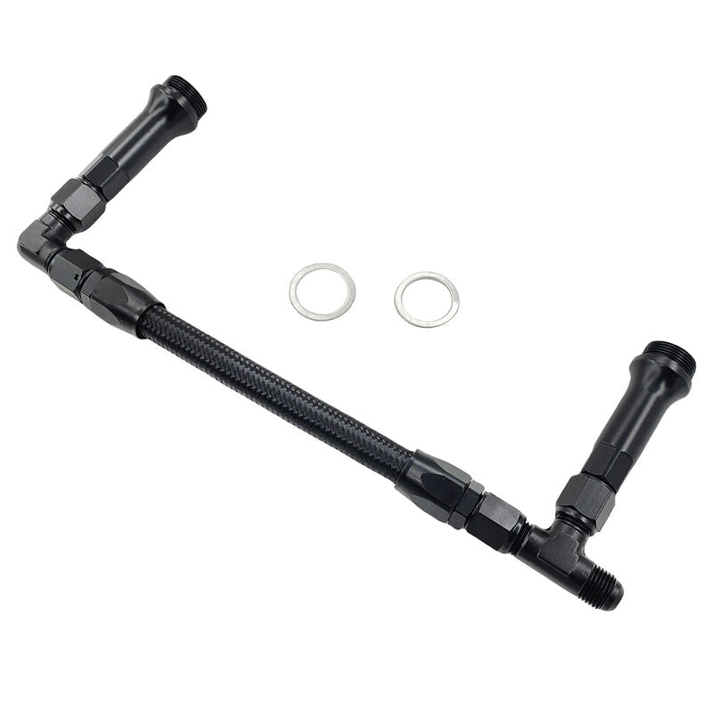 1 x Carburettor Inlet Rail Kit -6AN Black Finish Fit For Holley Dual Fuel Line - image 5