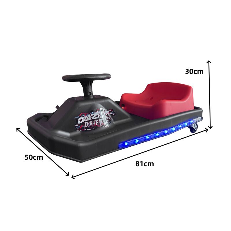 36V Electric Drift Kart For Kids & Teens Brushless Motor LED 3 Speeds Cart - image 7