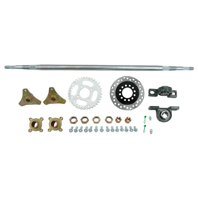 Rear Axle Kit Hub Sprocket 870mm Fit For DIY Rebuild Go Kart ATV Quad & Drift Trikes - image 7