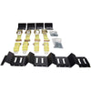 Wheel Chock Tie Down Kit Trailer Tyre Straps System For ATV UTV Lawn Mower
