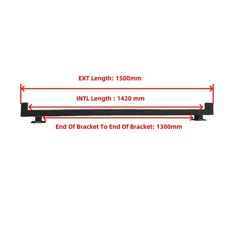 1500mm Wide Roof Bars Bolt On Rack Cab Ute Canopy And Toolbox Flat Steel - image 7