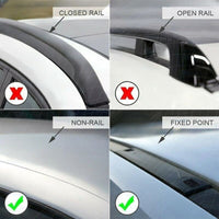 2 x Non-Rail Aero Alloy Roof Rack Cross Bar Fit For Suzuki Grand Vitara For Nissan Qashqai ST 5 Doors - image 3