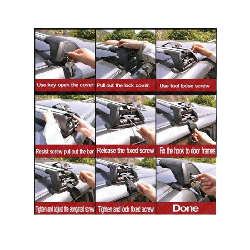 2 x Non-Rail Aero Alloy Roof Rack Cross Bar Fit For Suzuki Grand Vitara For Nissan Qashqai ST 5 Doors - image 4