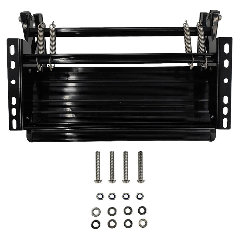 Double Caravan Step With Screws Kit Aluminum Black Pull Out Folding Fit For RV Camper Trailer - image 3