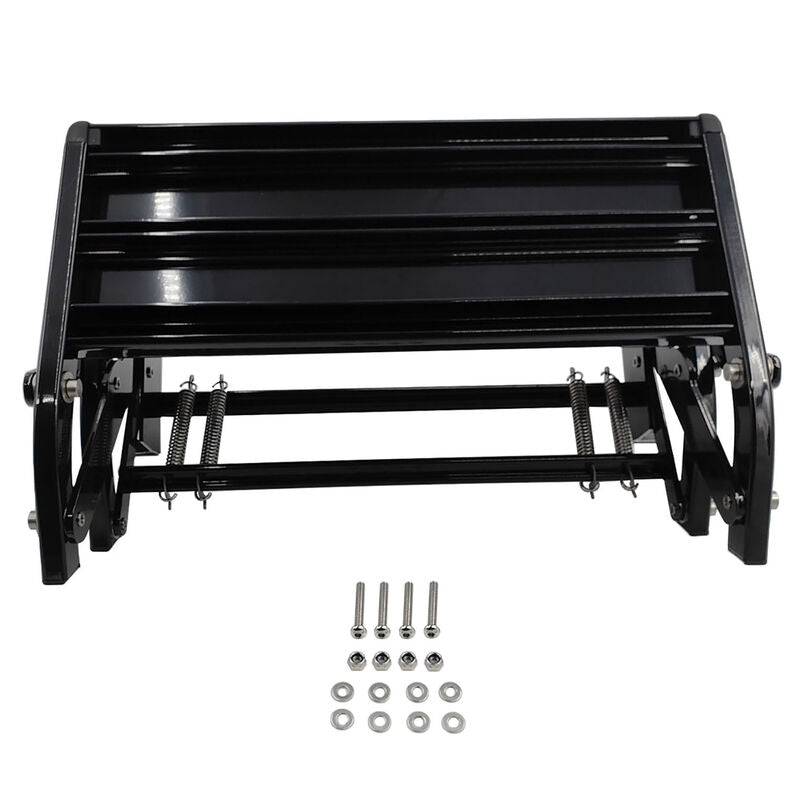 Double Caravan Step With Screws Kit Aluminum Black Pull Out Folding Fit For RV Camper Trailer - image 6