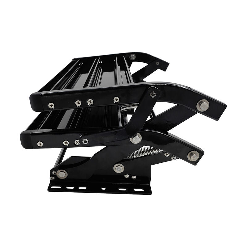 Double Caravan Step With Screws Kit Aluminum Black Pull Out Folding Fit For RV Camper Trailer - image 7