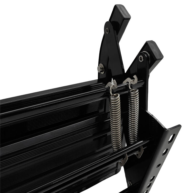 Double Caravan Step With Screws Kit Aluminum Black Pull Out Folding Fit For RV Camper Trailer - image 10