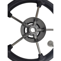 13-1/2'' Inch 5-Spoke Destroyer Style Boat Steering Wheel With Knob & Center Cap - image 5