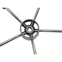 13-1/2'' Inch 5-Spoke Destroyer Style Boat Steering Wheel With Knob & Center Cap - image 6