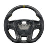 Steering Wheel Leather + Carbon Fibre Yellow Line Fit For Ford Ranger PX2 PX3 Everest UA