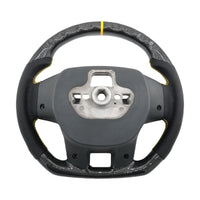 Steering Wheel Leather + Carbon Fibre Yellow Line Fit For Ford Ranger PX2 PX3 Everest UA - image 3