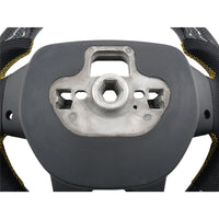 Steering Wheel Leather + Carbon Fibre Yellow Line Fit For Ford Ranger PX2 PX3 Everest UA - image 4