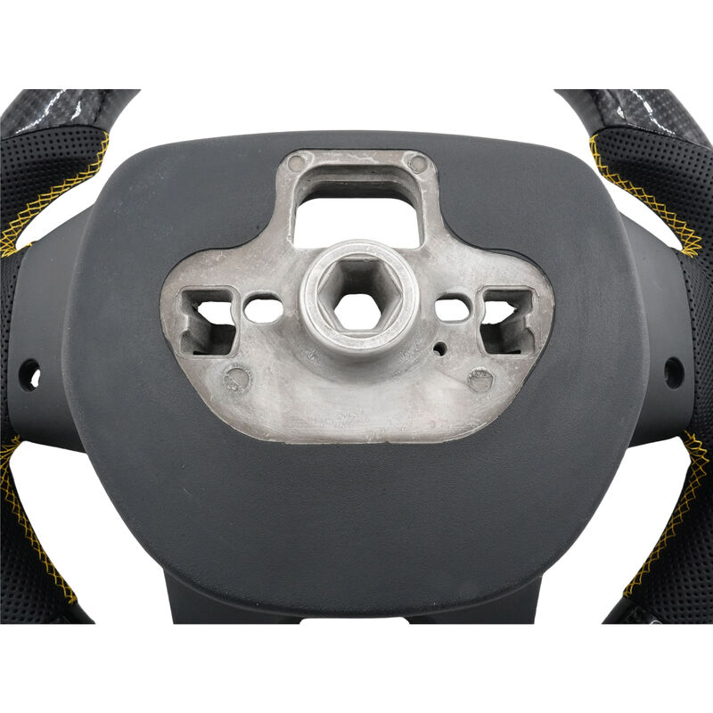 Steering Wheel Leather + Carbon Fibre Yellow Line Fit For Ford Ranger PX2 PX3 Everest UA - image 4