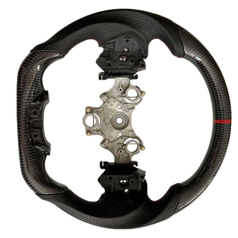 Carbon Fiber Steering Wheel Red Strip Fit For Isuzu D-Max RG 3.0L Diesel 07/2020-2024 - image 2