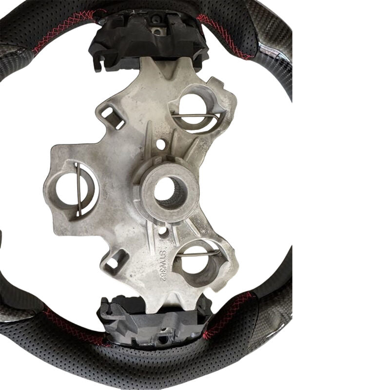 Carbon Fiber Steering Wheel Red Strip Fit For Isuzu D-Max RG 3.0L Diesel 07/2020-2024 - image 3