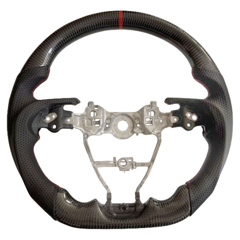 Carbon Fiber Steering Wheel Red Strip Fit For Toyota RAV4 XA50 AXAH54 11/2018-2025 - image 2