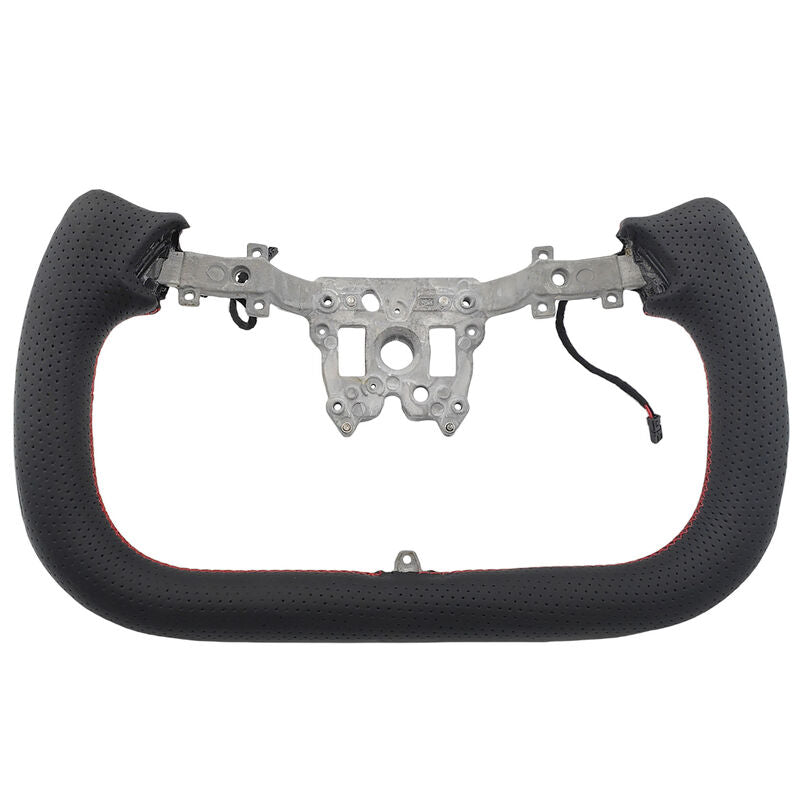 Carbon Fiber Yoke Steering Wheel Red Strip Fit For Tesla Model 3 Highland 2023-2025 - image 2