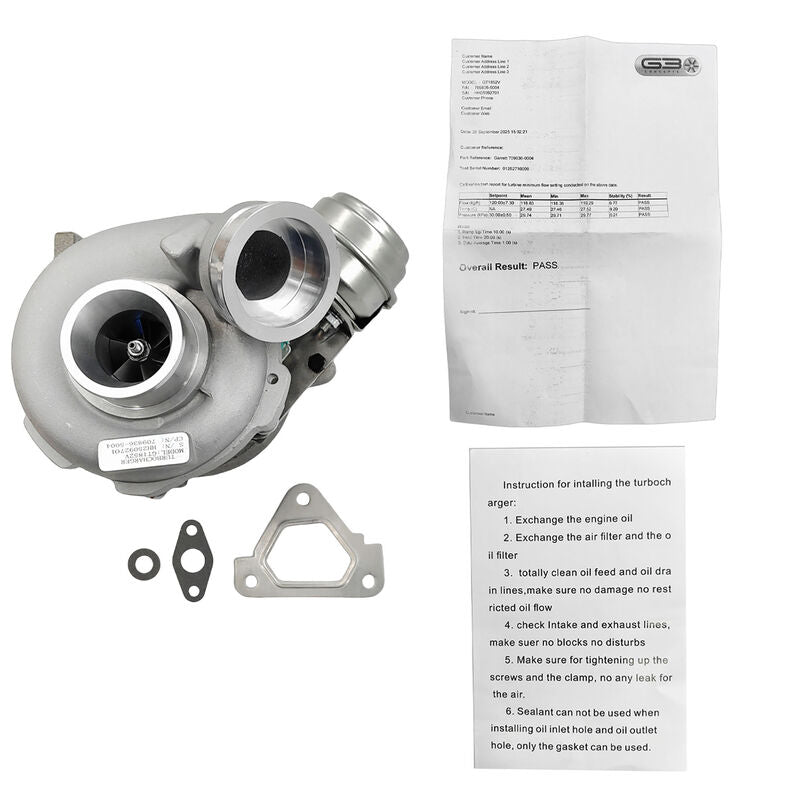 Turbocharger With Gaskets GT1852V Fit For Mercedes Sprinter 211 CDI 311 CDI 411 CDI 213 CDI 313 CDI 413 CDI A6110960899 2000-2006 - image 2