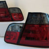 Smoke Red LED 3D Tail Lights Fit For BMW E46 3 Series 4D Sedan 318I 320I 1998-2001