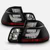 Black LED 3D Tail Lights Fit For BMW E46 3 Series 4D Sedan 318I 320I 2002-2005