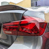 Clear Red 3D OLED Sequential Tail Lights Fit For BMW F30 F35 F80 M3 2012-2018
