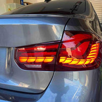 Clear Red 3D OLED Sequential Tail Lights Fit For BMW F30 F35 F80 M3 2012-2018 - image 2