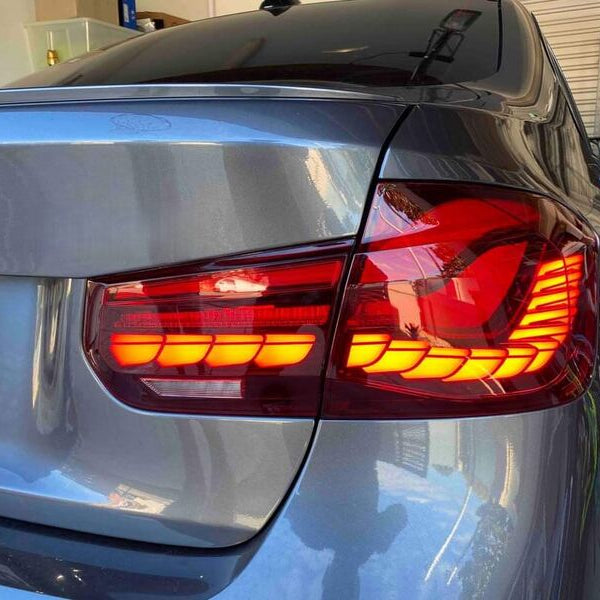 Clear Red 3D OLED Sequential Tail Lights Fit For BMW F30 F35 F80 M3 2012-2018 - image 2