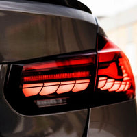 Clear Red 3D OLED Sequential Tail Lights Fit For BMW F30 F35 F80 M3 2012-2018 - image 4