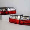 JDM Clear Red Tail Light Fit For Honda Civic EG VTI Hatchback 1992-1995