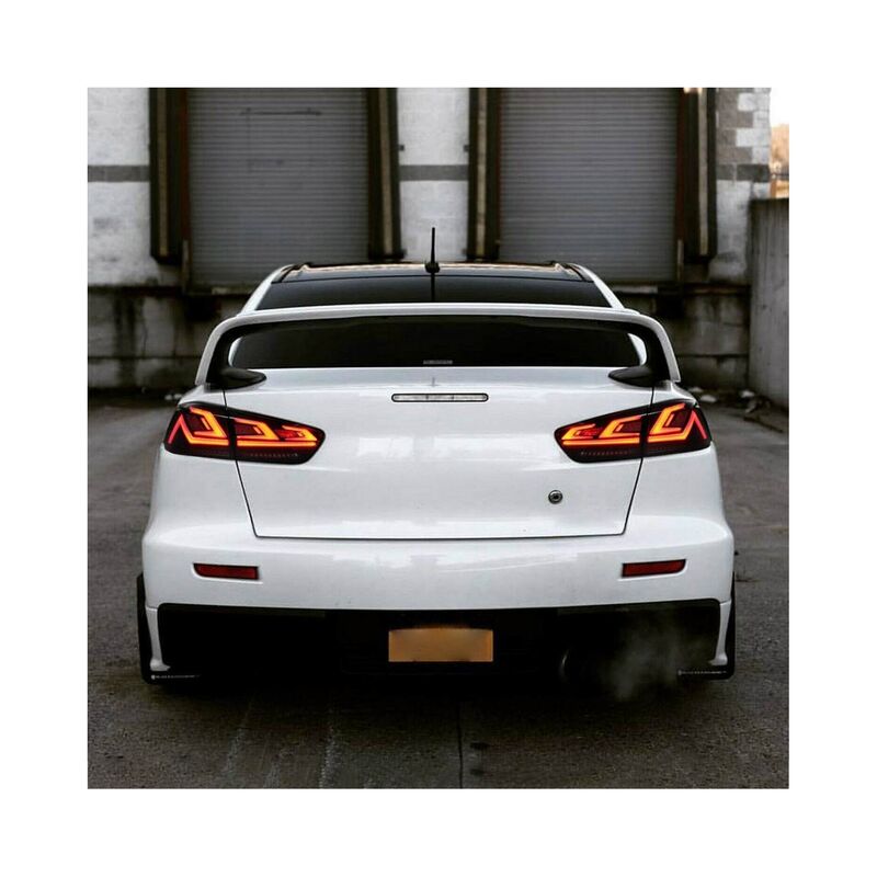 Smoke 3D V3 LED Tail Lights Fit For Mitsubishi Lancer CJ EVO X VRX 2007-2018 - image 3