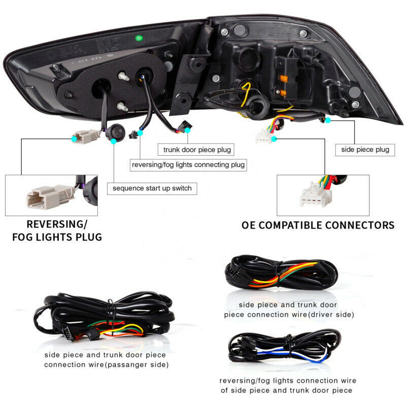 Smoke 3D V3 LED Tail Lights Fit For Mitsubishi Lancer CJ EVO X VRX 2007-2018 - image 14
