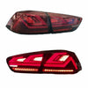 Clear Red 3D V3 LED Tail Lights Fit For Mitsubishi Lancer CJ EVO X VRX 2007-2018