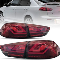 Clear Red 3D V3 LED Tail Lights Fit For Mitsubishi Lancer CJ EVO X VRX 2007-2018 - image 2