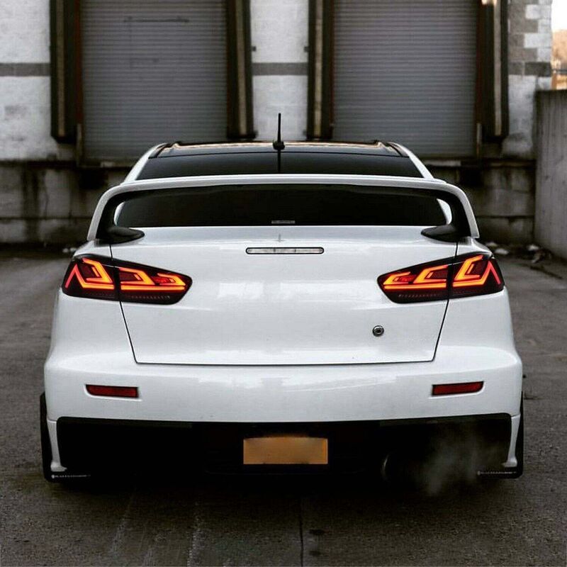 Clear Red 3D V3 LED Tail Lights Fit For Mitsubishi Lancer CJ EVO X VRX 2007-2018 - image 3