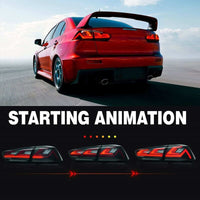 Clear Red 3D V3 LED Tail Lights Fit For Mitsubishi Lancer CJ EVO X VRX 2007-2018 - image 8