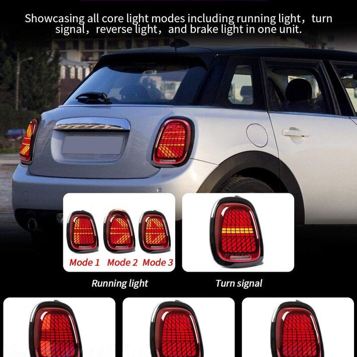 Clear Red LED Sequential Signal Tail Lights Fit For Mini Cooper F55/56/57 2014-2021 - image 3
