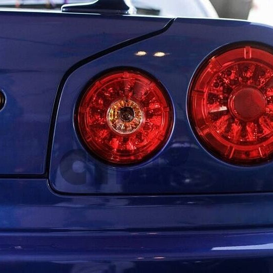 Clear Red LED Tail Lights Fit For Nissan Skyline R34 GTR GTT Coupe 1999-2002 - image 4